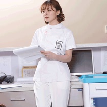 Xiuzto Korean medical beauty embroidery beautician work clothes womens short sleeve plastic surgery hospital nurse clothes split work suit suit