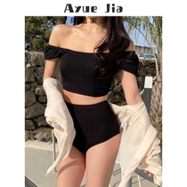 Split swimsuit female summer 2021 new fashion conservative high waist belly thin shoulder Korean ins swimsuit