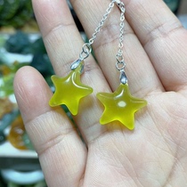 Natural Xiu Jade Earrings Earrings Ear Hook Stars