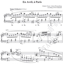 Hamelin Hamelin Version En avril a Paris Piano Solo Score