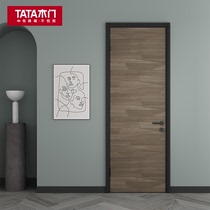 Tata Wooden Door Minimalist Indoor Bedroom Set Door Wood Composite Custom Wooden Door Silent Door @ 001 Mocha