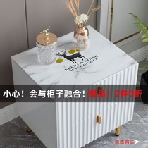 Nordic minimalist bedroom bedside table mat leather mat waterproof and oil-proof Morandi bedside counter cloth dressing cabinet tablecloth