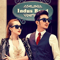 New wedding photo Photography Props Stage Performance Black Glasses Movie studio Shooting Street Beats Sunglasses Fashion Square Sunglasses