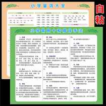 Elementary school students rhetoric quantitative word knowledge points training wall stickers Chinese idiom classification solitaire summary wall chart