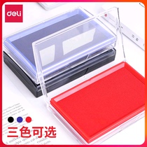 Right-hand Red Print Bench 9864 (oily) Instation large print Clay Box Print Oil Quick Dry Speed Dry Financial Accounting Special Speed Dry Blue Black Seal Bank By Hand Print Fingerprint Office Supplies