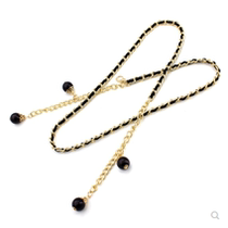 Waist dress dress 2019 personality tassel metal waist chain elastic elastic small accessories atmospheric dress dress