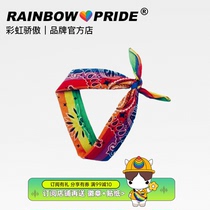 RainbowPride Rainbow LGBT Full Cotton Outdoor Breathable Striped Mesh Scarves Sports Hip Hop Color Bar Headscarf