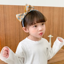 Han Edition Children Hair Stirrup Spelling and Butterfly Knot Temperament Baby Girl Brief Cute Girl Head Hoop Hairpin