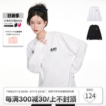 ANDYET AD1 22SS base round collar embroidered long sleeves T-shirt loose for men and women pure color undershirt