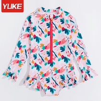 Childrens swimsuit female girl summer 2021 New cute baby one-piece swimsuit girl baby professional swimsuit