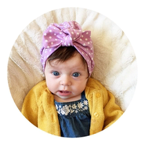 Lan Ben 2020 baby hat Baby cotton pullover hat Rabbit ears Knotted dot Indian Baotou hat European and American children