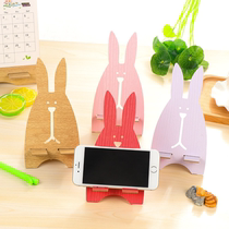 Korea Creative Cartoon Styling Mobile Phone Holder Cute Little Rabbit Cell Phone Holder Wood Cell Phone Holder