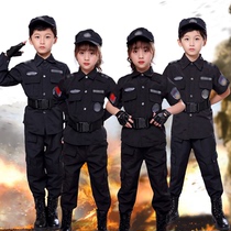 Childrens police uniform suit Special forces clothes Mens and womens childrens police officer clothes Childrens camouflage clothes Small military uniform performance clothes