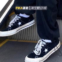 Converse Converse Converse One Star Black Low Gang upturned fur Men and women Canvas Shoes Sport Casual Slivers Shoes