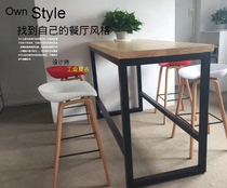 American wrought iron wall bar table long table bar Table Table and Chair tall simple retro home bar Nordic small bar