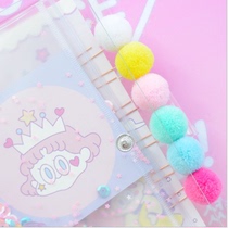 Cute little fresh candy ball back needle Creative metal color bookmark Message pin Message page Clip