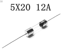 Special glass insurance tube for induction cookware with lead 5X20 F12A with pin 5 * 20 12A Insurance