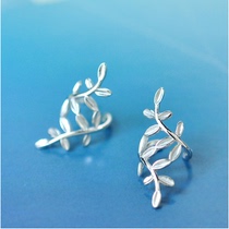 South Korean genie earrings 925 pure silver leaf earbone clip with no earbuds ear clip Japan-ROK anti-allergy