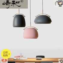 Nordic simple restaurant three-headed Chandelier Creative personality bedside color macaron chandelier cafe bar lamp
