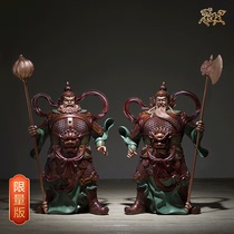 Copper master all copper ornaments mighty Door God (pair) creative exquisite desktop town house painting porch