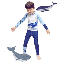 Childrens diving suit split long sleeves CUHK Sun Protection Swimsuit Warm Male Girl Speed Dry Snorkeling Jellyfish Suit