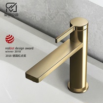 Jia Yi bathroom basin faucet drawing gold bathroom cabinet basin wash hand wash table single hole hot and cold tap