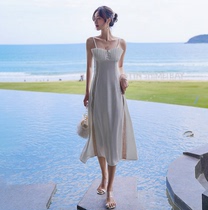 Sanya tourism photo clothes Super fairy 2021 summer temperament suspenders dress seaside beach beach dress Super fairy
