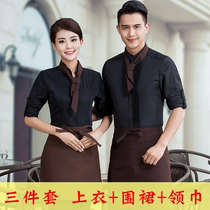 Hotel overalls Autumn womens hotel coffee Western restaurant Fast food restaurant hot pot restaurant catering waiter long sleeve