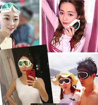 US VR swimming glasses HD waterproof fog-proof large frame No-mark eye-proof Nearsightedness number of men and women Diving mirror coating