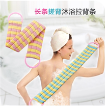 Non-rubbing towel female pull back Strip long bath towel strong mud rub adult double-sided rubbing ash bath rubbing back artifact
