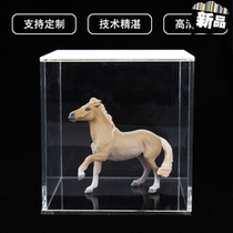 Customized one acrylic transparent display box hand-made clay model cover toy up to square dust box