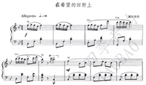 Piano solo score on the Field of hope