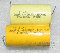 Disassemble the United States TI 400V20UF metallized polyester film capacitor platinum machine split and divide