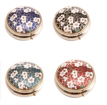 Taiwan Tourism Taipei Palace Museum Cultural and Creative Commemorative Gifts Cloisonne Round Cigarette Box