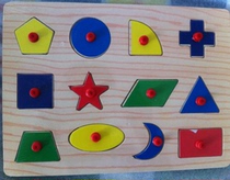 Puzzle Toys * Parenting Teaching Aids * Wooden Toys * Grip Puzzle * Awareness of shape Color * Shape hand grip plate