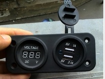 Car dual-position waterproof cigarette lighter with display LED waterproof cigarette lighter