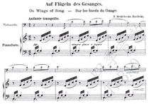 Mendelssohns singing wings cello piano ensemble (with solo score)