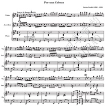 Por una Cabeza is only one step away violin and accordion and piano trio total score