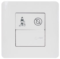 Schneider tap series Single door bell switch with Do Not Disturb please clean up instructions Classic White