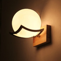 Send led living room warm bedroom bedside lamp Solid wood wall lamp aisle stairs Nordic modern simplicity