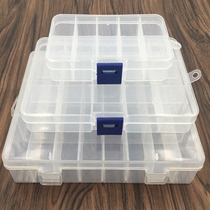 10-24 multi-grid transparent portable plastic parts box bolt bead toy hardware tool jewelry storage box