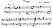 Stravinsky Stravinsky Tango Piano Solo Score