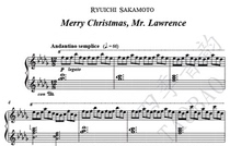 Ryuichi Sakamoto Merry Christmas Piano Solo Score by R R Lawrence