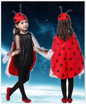 Halloween childrens show costume seven star ladybug cloak animal insect cloak cute princess costume