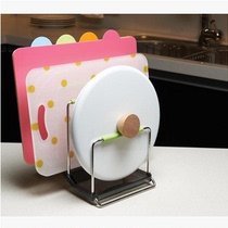 South Korea imported kitchen shelf pot cover rack chopping board rack stainless steel storage rack