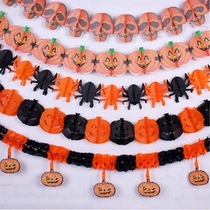 Halloween decoration supplies ghost festival flower bar scene arrangement props horror Ghost head spider pumpkin pull flower