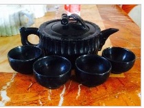 Live magnetic ink green jade suit kung fu tea set★Green gong neng yu★yao wang shi