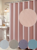 Foreign trade bath cloth export thickened simple plain color jacquard grid high-end club partition curtain with lead hanging