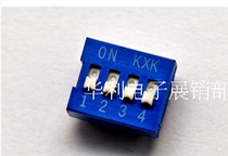 Blue dial switch 4P 2 54MM pitch flat dial toggle switch 2 3 4 5 6 8 10 12P