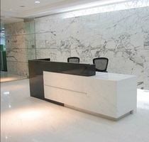 Company Roast Lacquer Front Desk Reception Desk Fashion Brief front desk Desk Greeting Bentdesk Cashier Desk Service Desk Set to make a